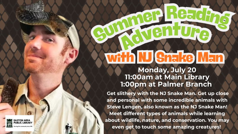 Summer Reading Adventure with NJ Snake Man